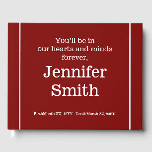 Respectable & Basic Memorial Guest Book