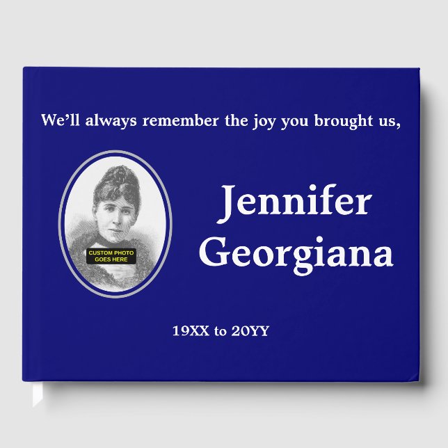 Respectable & Elegant Memorial Guest Book (Front)