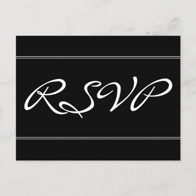 Respectable & Elegant "RSVP" Postcard (Front)