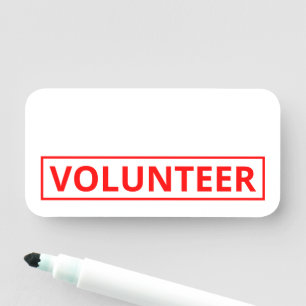 Respectable, Elegant "VOLUNTEER" Name Tag