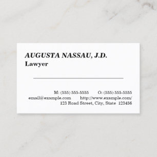 Respectable, Law Professional Business Card