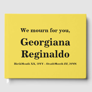 Respectable, Personalised Condolences Guestbook