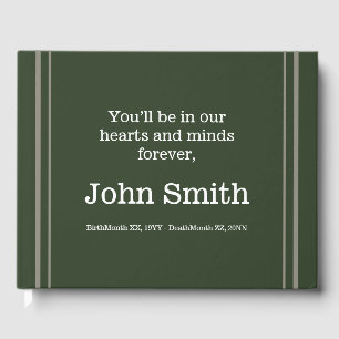 Respectable, Personalised Sympathies Guestbook