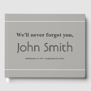 Respectable & Personalised Sympathy Guestbook