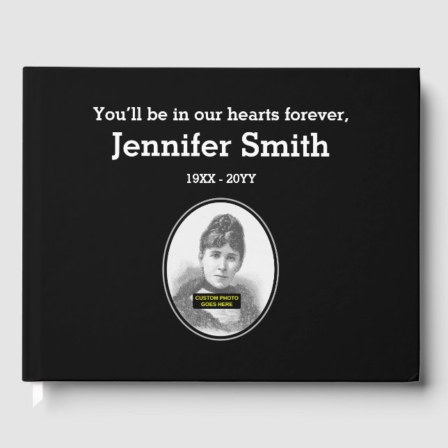 Respectable & Plain Funeral Guest Book (Front)