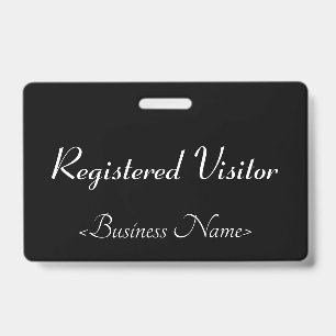 Respectable "Registered Visitor" Badge ID Badge