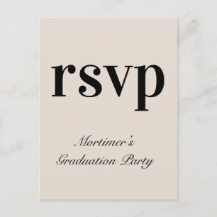 Respectable "rsvp" Postcard