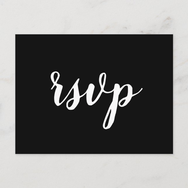 Respectable "rsvp" Postcard (Front)
