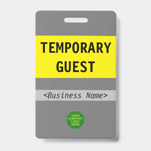Respectable "TEMPORARY GUEST" Badge ID Badge