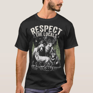 Respecthe Locals Wildlife Vintage Nature Animals T-Shirt