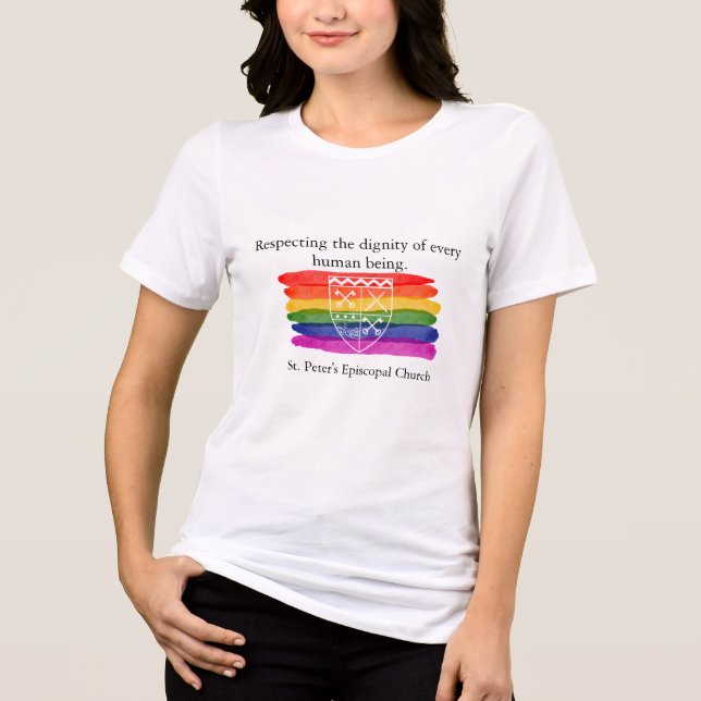 Respecting the Dignity of Every Human Being Pride  Tri-Blend Shirt (Front)