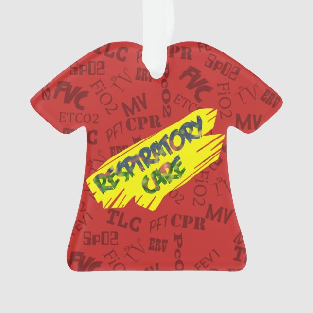 RESPIRATORY CARE by Slipperywindow Ornament (Front)