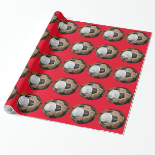 Respiratory Soccer Covid Protection Wrapping Paper