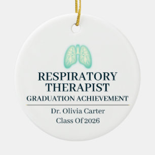 Respiratory Therapist Custom Name Since Year Ceramic Tree Decoration