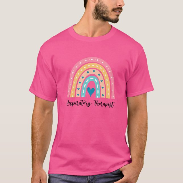 Respiratory Therapist Cute Rainbow Therapy Lung Do T-Shirt (Front)