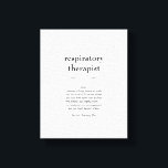 Respiratory Therapist Definition Thank You Gift Canvas Print<br><div class="desc">This definition of a Respiratory Therapist proudly displayed is both a meaningful and practical gift.</div>