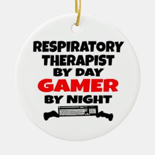 Respiratory Therapist Gamer Ceramic Tree Decoration