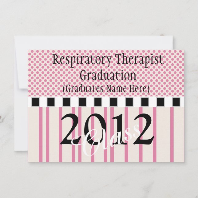 Respiratory Therapist  Graduation Invitations (Front)
