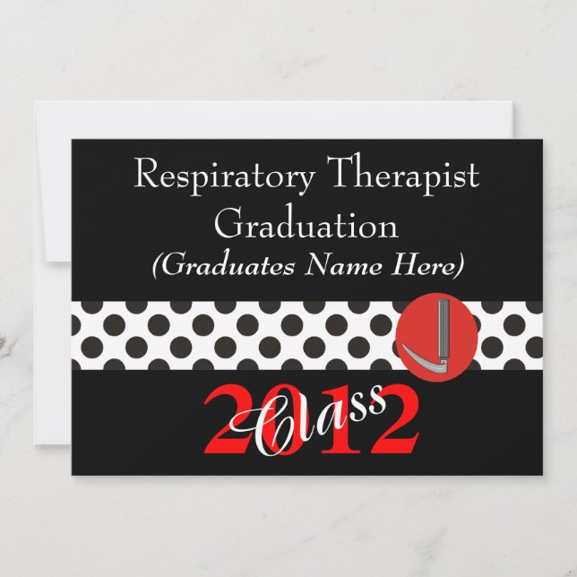 Respiratory Therapist Graduation Invitations 2012 (Front)