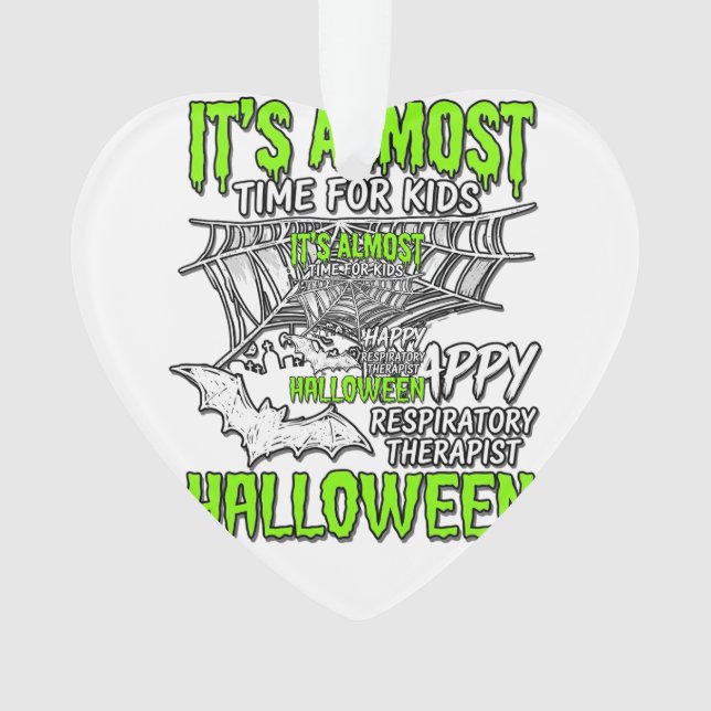 Respiratory Therapist Halloween Spider Web Design_ Ornament (Front)