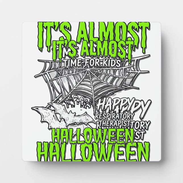 Respiratory Therapist Halloween Spider Web Design_ Plaque (Front)