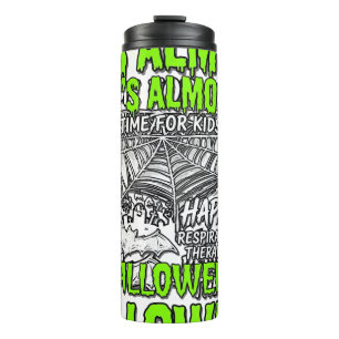 Respiratory Therapist Halloween Spider Web Design_ Thermal Tumbler