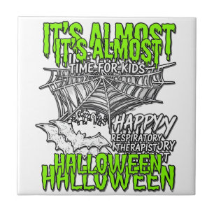 Respiratory Therapist Halloween Spider Web Design_ Tile