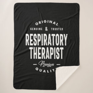 Respiratory Therapist Job Title Gift Sherpa Blanket