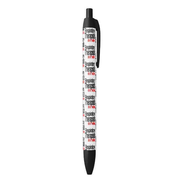 Respiratory Therapist Joke Black Ink Pen (Bottom (Vertical))