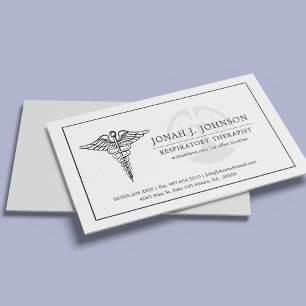Respiratory Therapist   Minimal Faded Lungs Symbol Business Card