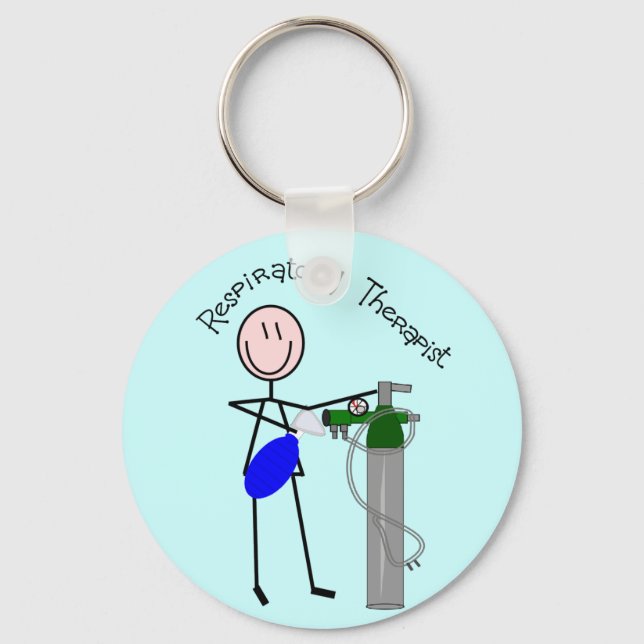 Respiratory Therapist O2 & Ambu Bag Design Key Ring (Front)
