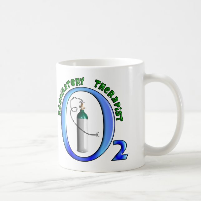 Respiratory Therapist O2 Tank Design Coffee Mug (Right)
