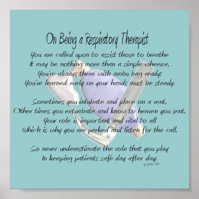 Respiratory Therapist Poem/Poster Poster (Front)