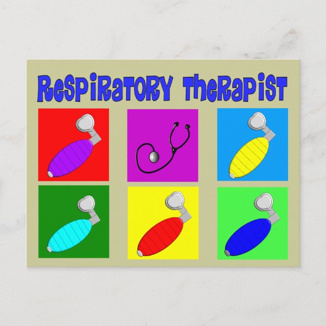 Respiratory Therapist Pop Art Design Gifts Postcard (Front)