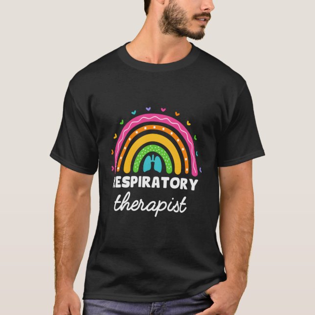 Respiratory Therapist Rainbow Lung Rt Respiratory  T-Shirt (Front)