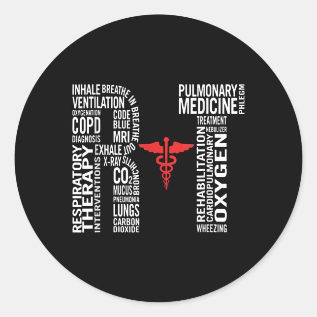 Respiratory Therapist Respiration Classic Round Sticker (Front)