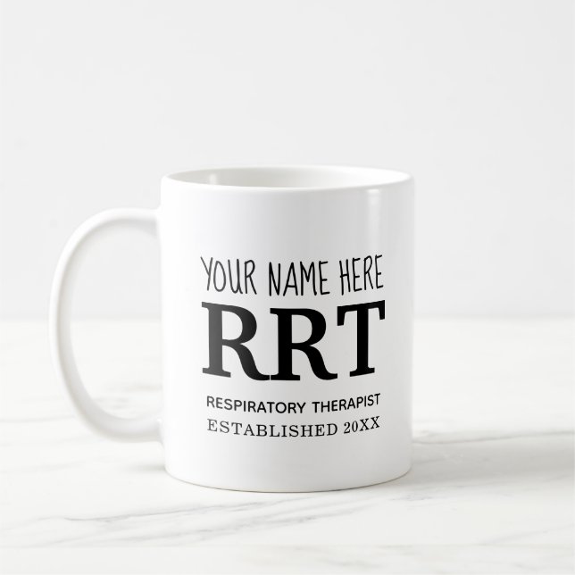 Respiratory Therapist RRT Customisable Mug (Left)