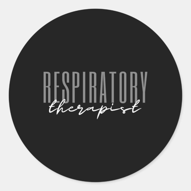 Respiratory Therapist Rt Dept Classic Round Sticker (Front)