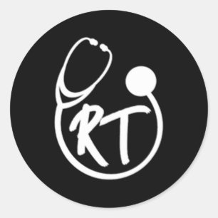 Respiratory Therapist Rt Stethoscope Pocket Classic Round Sticker