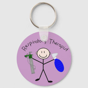 Respiratory Therapist Stick Person Key Ring