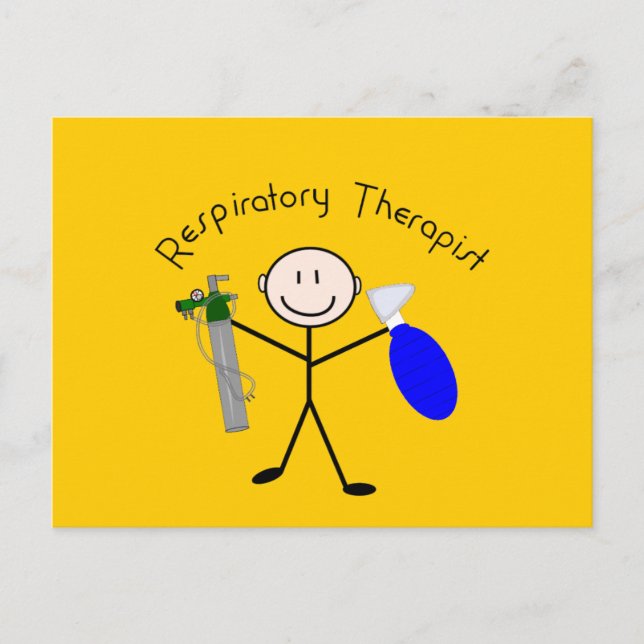 Respiratory Therapist Stick Person Postcard (Front)