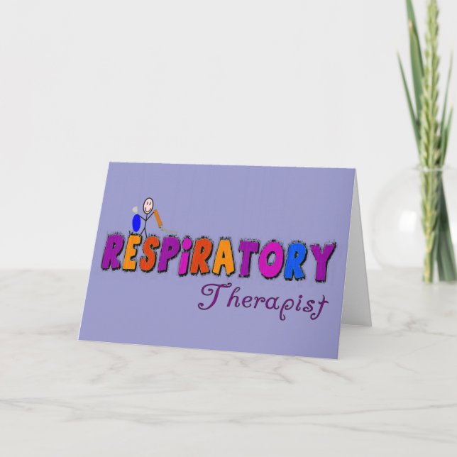 Respiratory Therapist Stickman Gifts Card (Front)