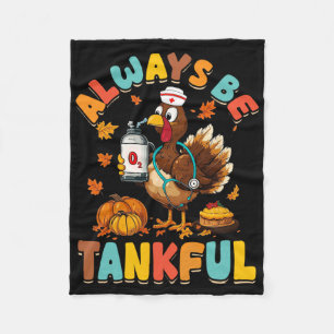 Respiratory Therapist Thanksgiving Nurse Autumn Fa Fleece Blanket