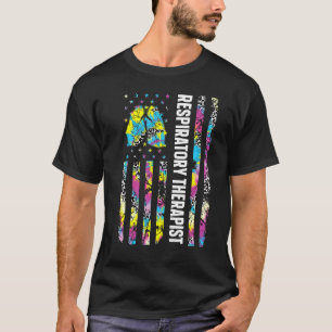 Respiratory Therapist Therapy Lung Tye Die USA Fla T-Shirt
