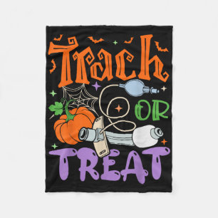 Respiratory Therapist Trach Or Treat Icu Rn Hallow Fleece Blanket
