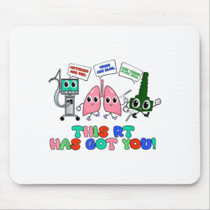 Respiratory Therapist Valentine’s Day Design Lung  Mouse Pad