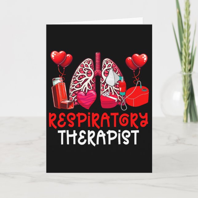 Respiratory Therapist Valentine's Day Job Team Cut Card (Front)