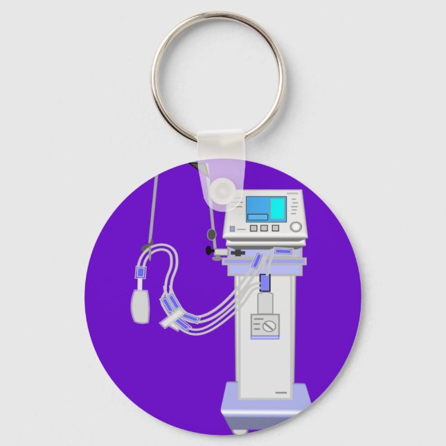 Respiratory Therapist Ventilator Design Key Ring (Front)
