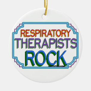 Respiratory Therapists Rock Ceramic Tree Decoration
