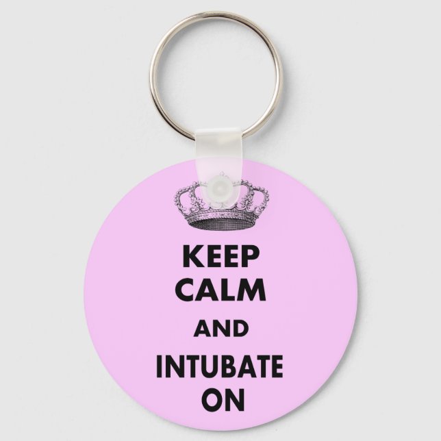 Respiratory Therapy Gifts "Keep Calm and..." Key Ring (Front)